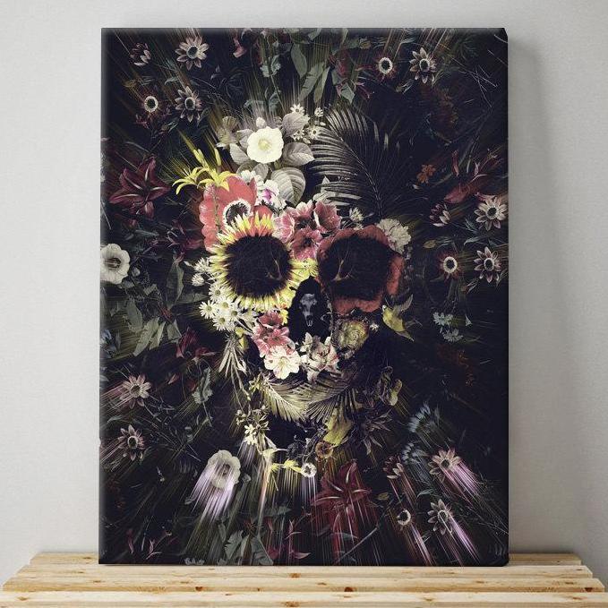 Flower Skull Painting at PaintingValley.com | Explore collection of ...