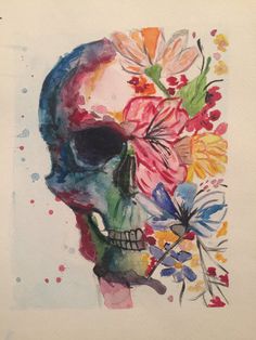 236x314 240 Best Skulls. Images On Skull Art, Bones And Skull - Flower Skull Painting
