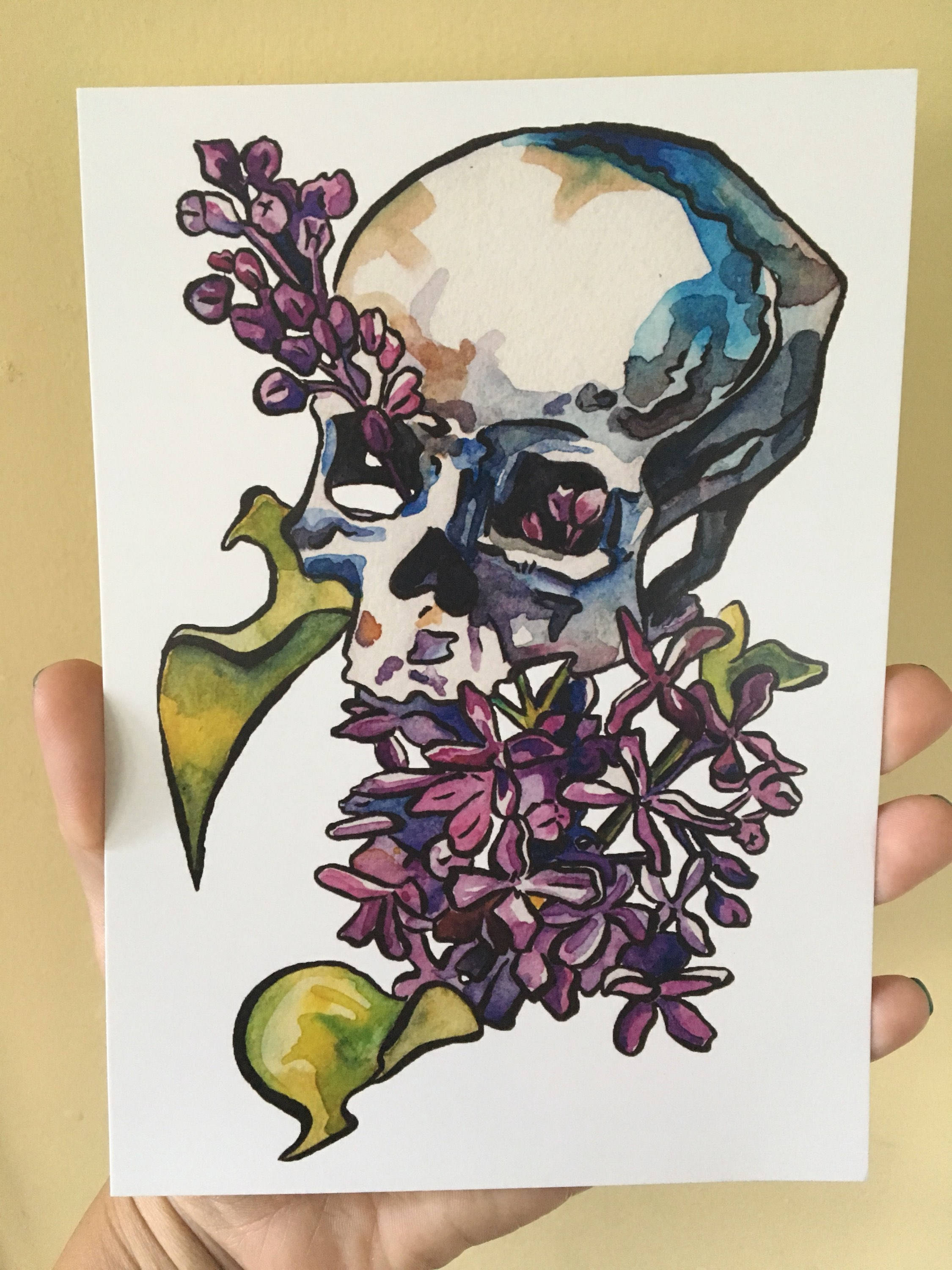 2250x3000 Skull Painting - Flower Skull Painting