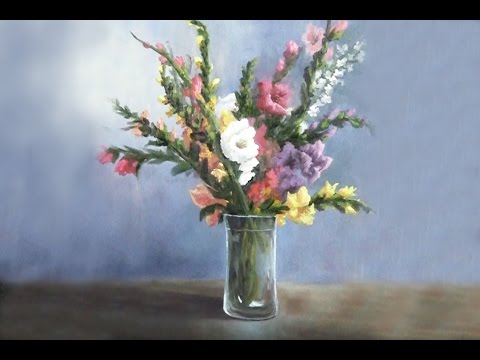 480x360 Gladiola Flowers In A Vase Paint With Kevin Hill - Flower Vase Painting