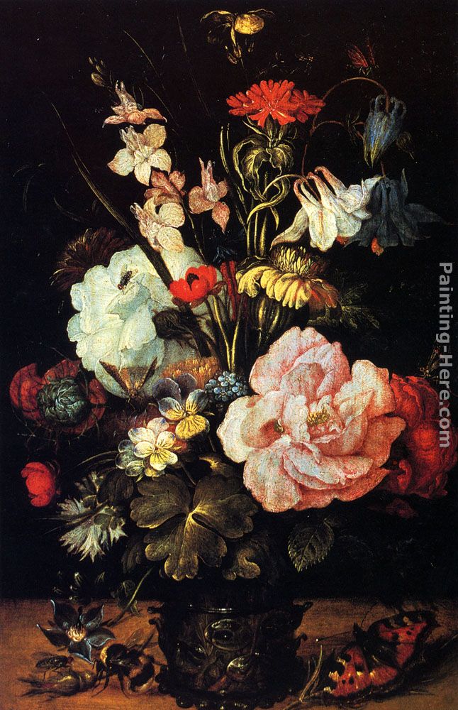 646x1000 Roelandt Jacobsz Savery Flowers In A Vase Painting Anysize 50% Off - Flower Vase Painting