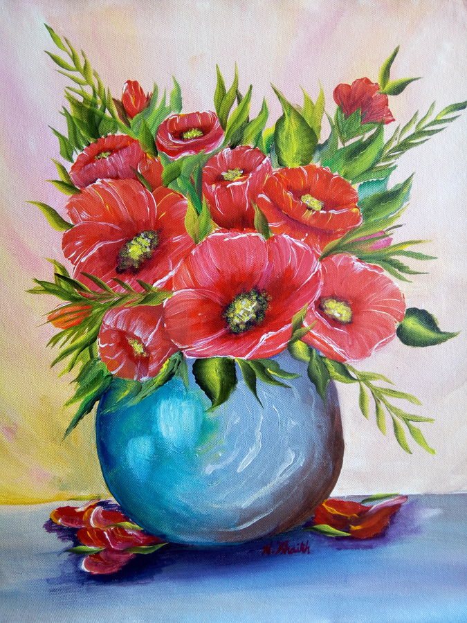 Flower Vase Painting At Paintingvalley Com Explore Collection Of