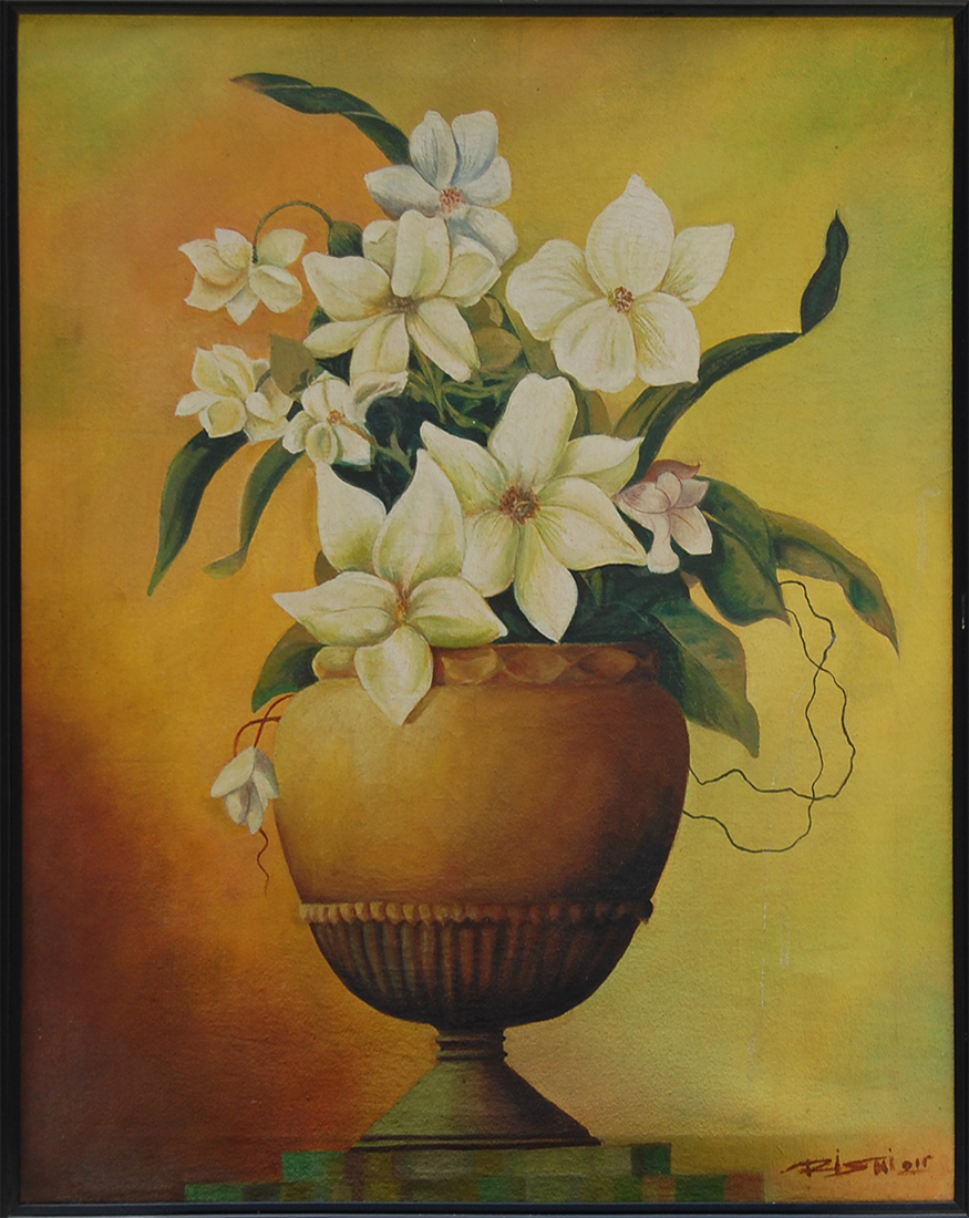 875x1100 Flower Vase Oil Painting Flower Vase 19.5'' X 23'' Vertical Floral - Flower Vase Painting