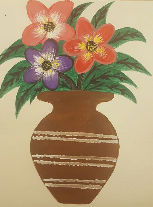 532x720 Flower Vase Painting - Flower Vase Painting Images