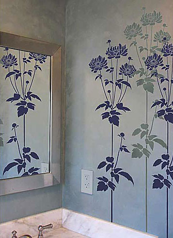 357x490 Flower Stencils For Wall Painting Flower Stencil Large Stencil - Flower Wall Painting
