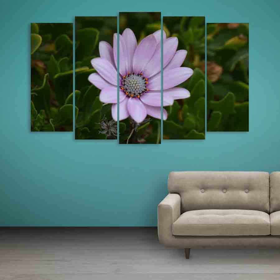 900x900 Multiple Frames Beautiful Flower Wall Painting (150cm X 76cm - Flower Wall Painting
