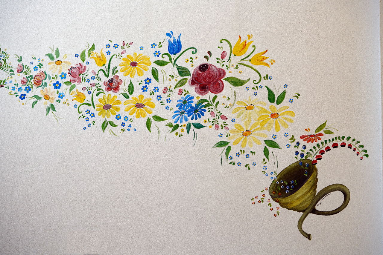 1280x854 Wall Painting Design Ideas - Flower Wall Painting