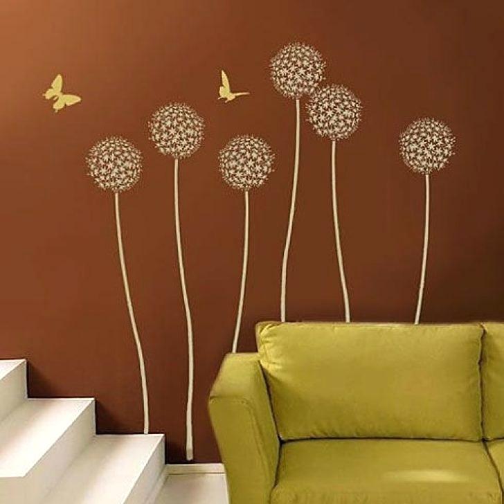 728x728 Wall Stencils Canada Wall Paint Stencils To Cozy Large Flower Wall - Flower Wall Painting