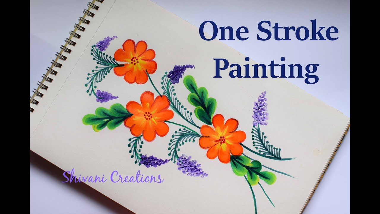 1280x720 One Stroke Painting For Beginners Easy Flower Painting - Flowers Painting Designs
