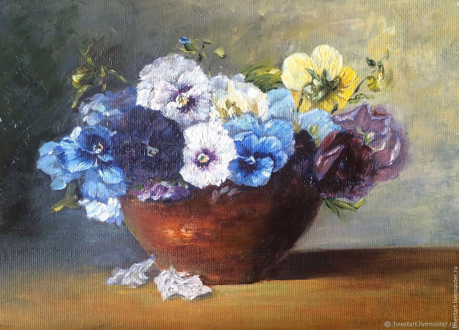 1500x1080 Oil Painting Flowers Pansy Shop Online On Livemaster - Flowers Painting Pictures
