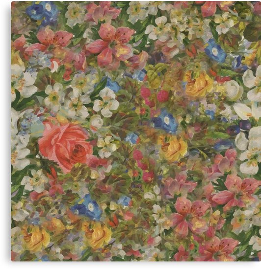 532x550 Pretty. Odd. Flowers Painting Canvas Prints By Julia Flora - Flowers Painting Pictures
