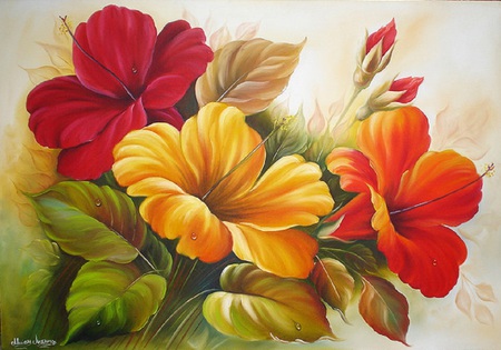 450x315 Painting - Flowers Painting Pictures