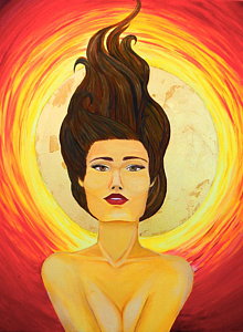 220x300 Flowing Hair Paintings - Flowing Hair Painting