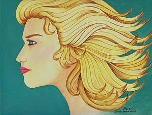 300x227 Flowing Hair Paintings - Flowing Hair Painting