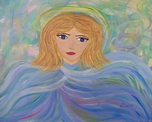 300x242 Flowing Hair Paintings - Flowing Hair Painting