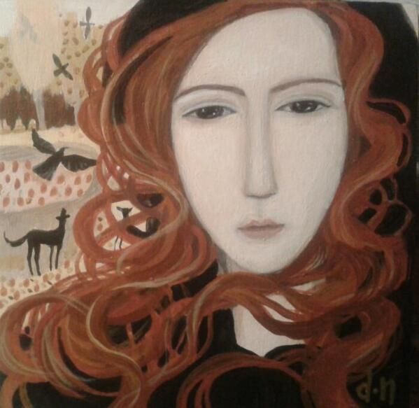 599x583 Dee Nickerson Artist Dee Nickerson Artist (@deen1ckers0n) - Flowing Hair Painting
