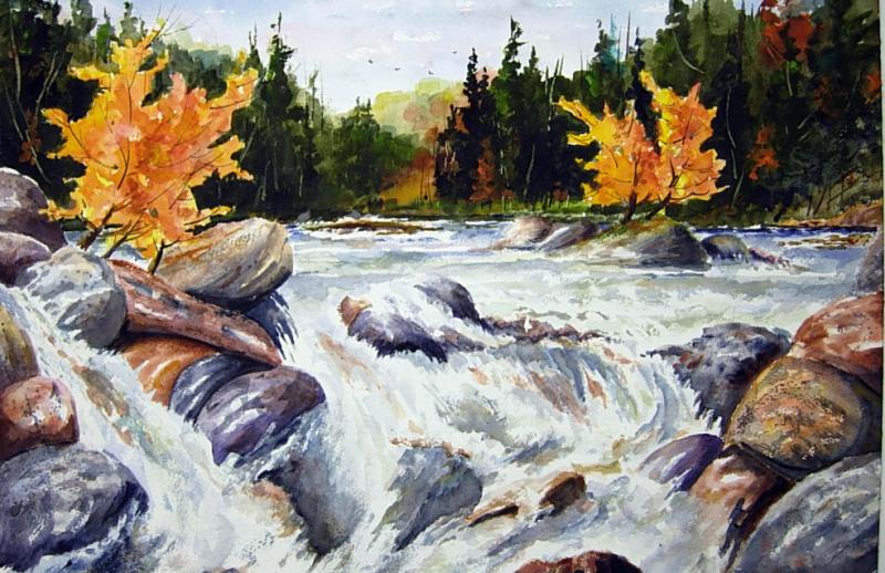 800x518 Help!how Do You Paint Moving Water - Flowing Water Painting