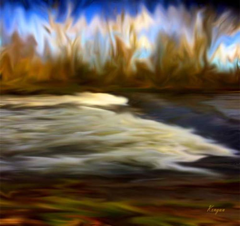 770x725 Saatchi Art Flowing Water New Media By Zhen Sth Kongwu - Flowing Water Painting