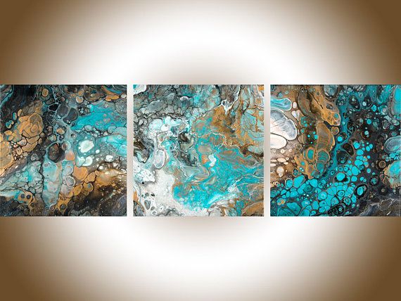 570x428 Jackson Pollock Style Abstract Painting Acrylic Painting Original - Fluid Art Painting