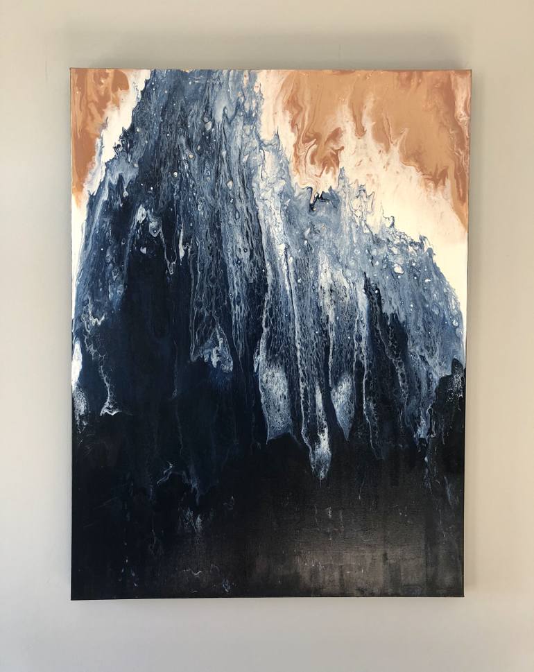 770x969 Saatchi Art Abstract Fluid Art Seascape Painting By Erika C Brothers - Fluid Art Painting