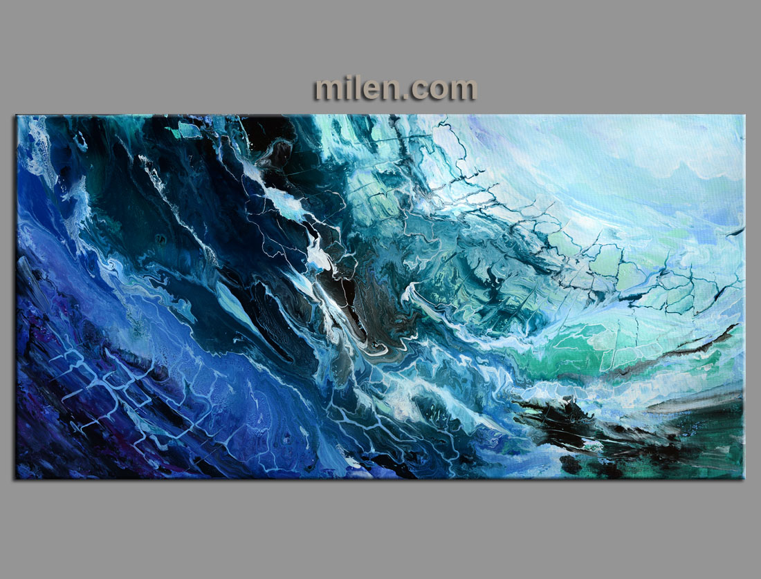1100x838 The Island Fluid Abstract Painting Abstract Paintings, Amazing - Fluid Art Painting
