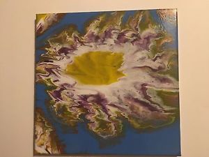 300x225 Contemporary Modern Abstract Fluid Art Acrylic Painting On Canvas - Fluid Art Painting