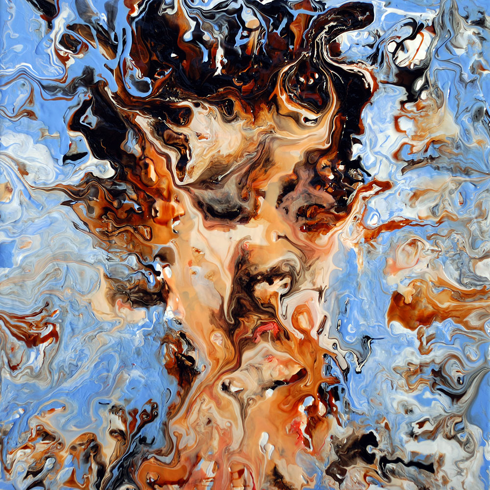 1000x1000 Fluid Self Portrait By Mark Chadwick - Fluid Painting Artists