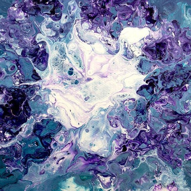 640x640 Purple Explosion! - Fluid Painting Artists