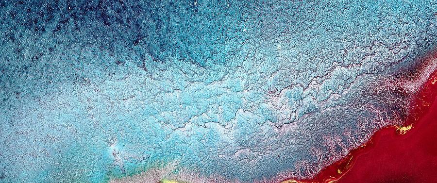 900x377 After Dark Crush Liquid Abstract Art Fluid Painting By Kredart - Fluid Painting Artists