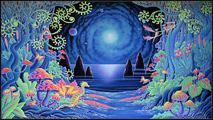 300x169 Psy Art Space Jungle Uv Fluorescent Painting Goa Deco Big Backdrop - Fluorescent Painting