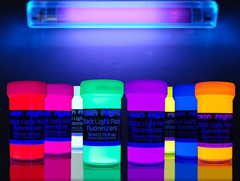 797x600 Neon Nights 8 X Black Light Paints Neon Uv Fluorescent Wall Paint - Fluorescent Painting