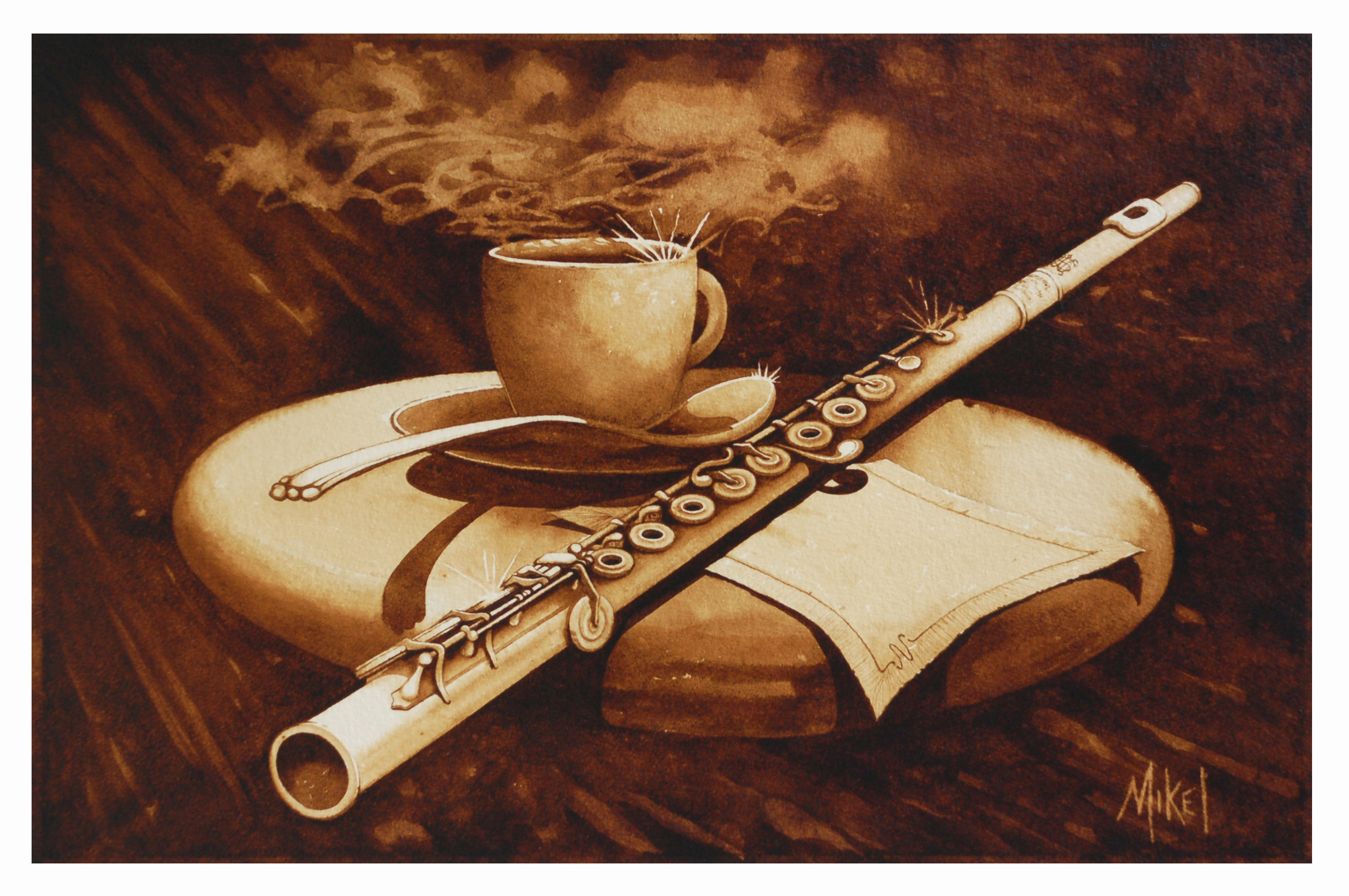 2776x1844 Smooth Espresso - Flute Painting