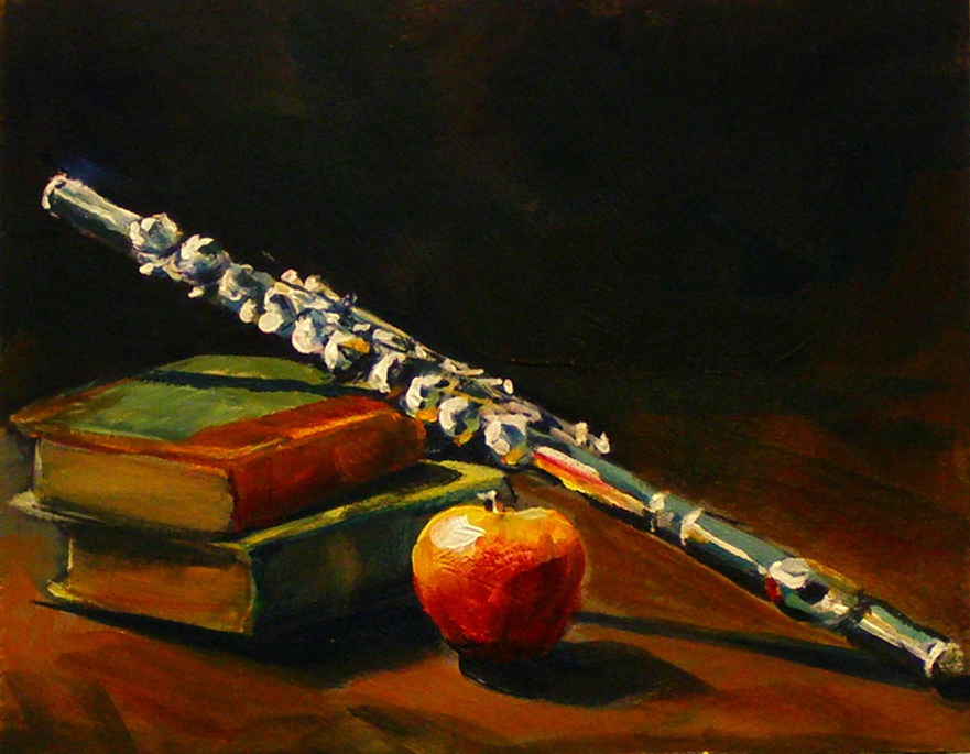 881x685 Brian Cameron's Daily Paintings Flute - Flute Painting