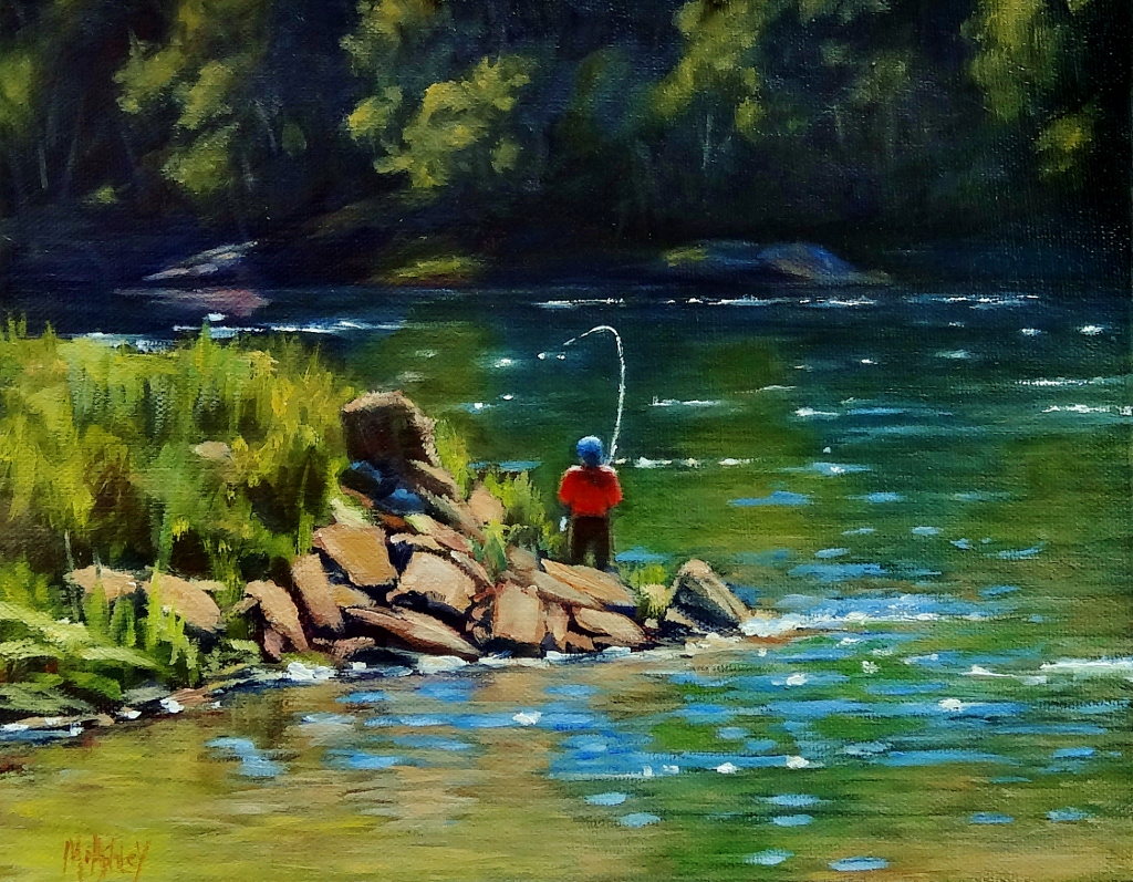 Fly Fishing Painting At PaintingValley Explore Collection Of Fly 