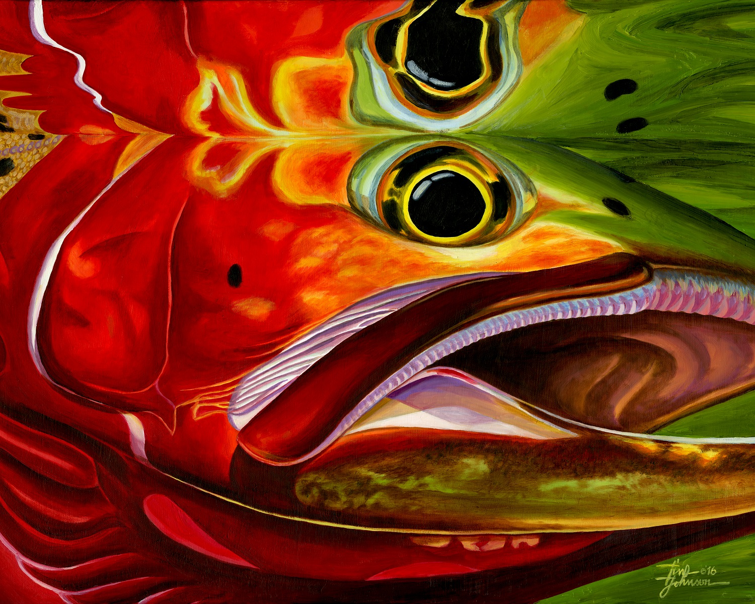1500x1200 Tim Johnson Gallery Fly Fishing Artwork Fish Painting Trout Artwork - Fly Fishing Painting
