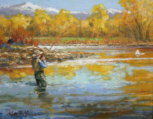 Fly Fishing Painting at PaintingValley.com | Explore collection of Fly ...