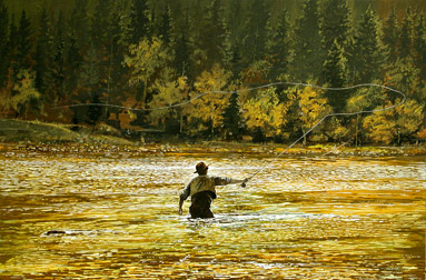 383x252 Fly Fishing Scene Archives - Fly Fishing Painting