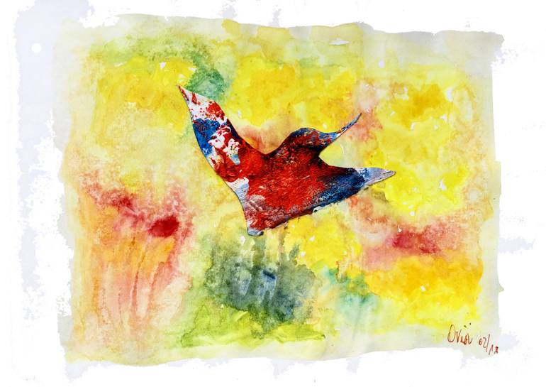 770x545 Saatchi Art Flying Bird Painting By Mehdi Oveisi - Flying Bird Painting