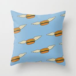 264x264 Gene Belcher Throw Pillows Society6 - Flying Burger Painting