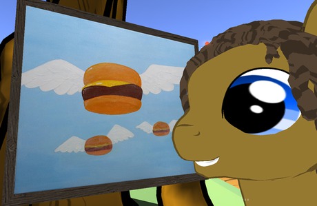 460x299 Second Life Marketplace - Flying Burger Painting