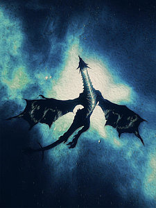 225x300 Flying Dragon Paintings - Flying Dragon Painting