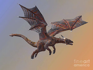 300x225 Flying Dragon Paintings Fine Art America - Flying Dragon Painting