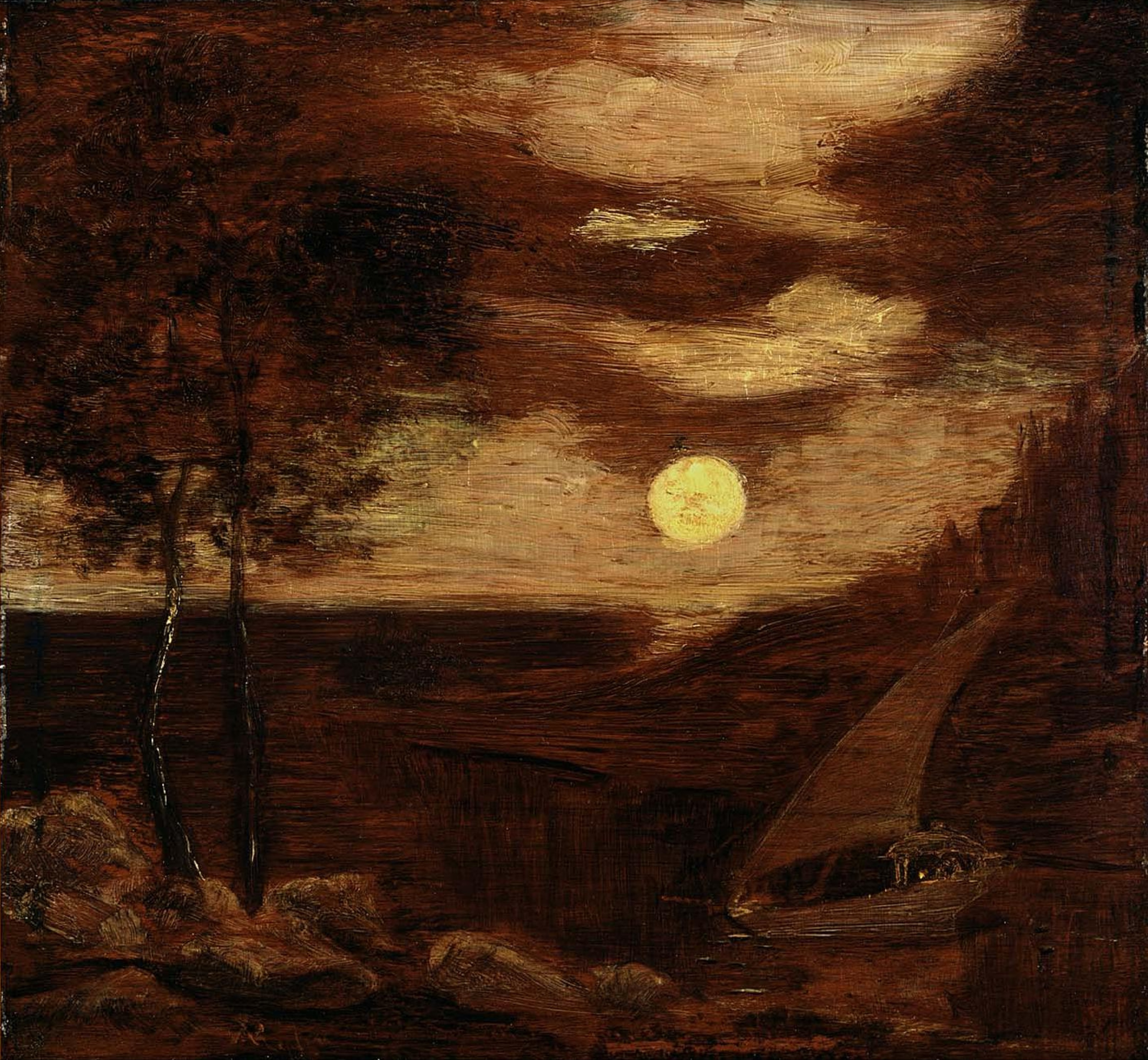 3235x2987 Art Of The Day Albert Pinkham Ryder, The Flying Dutchman - Flying Dutchman Painting