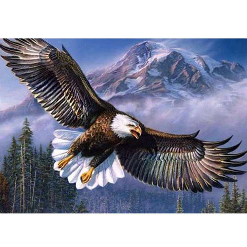 1001x1001 Eagle Flying 5d Diamond Embroidery Painting Diy Cross Stitch Home - Flying Eagle Painting