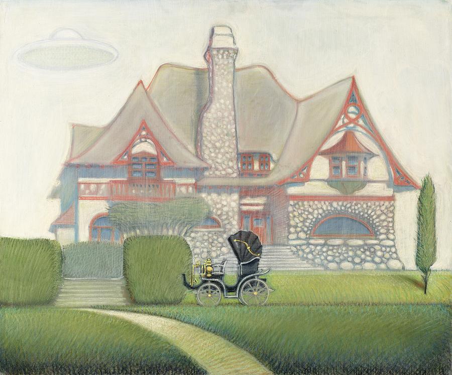 900x747 Flying Saucer Painting By John Reynolds - Flying Saucer Painting