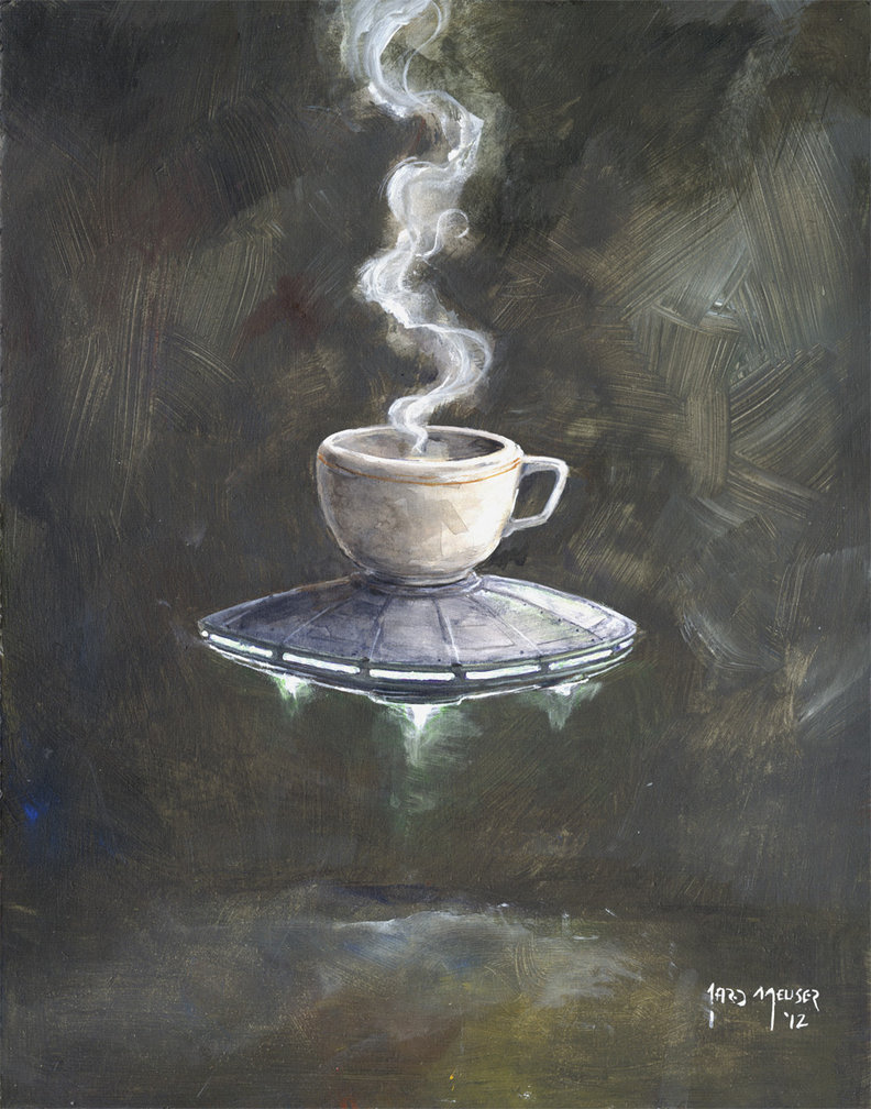 792x1008 Flying Saucer By Whiteflyinglizard - Flying Saucer Painting