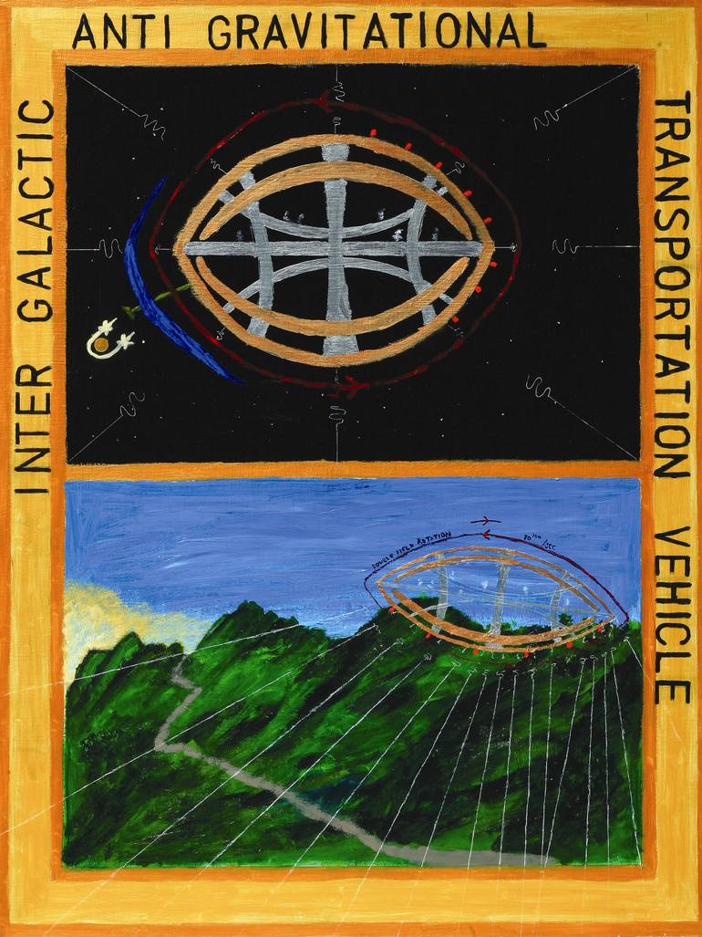 770x1027 Saatchi Art Flying Saucer Painting By Margaret Pepper - Flying Saucer Painting