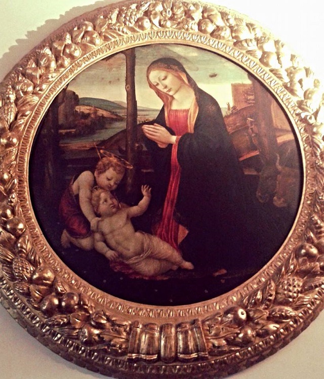 640x749 The Madonna Of The Ufo In Palazzo Vecchio - Flying Saucer Painting