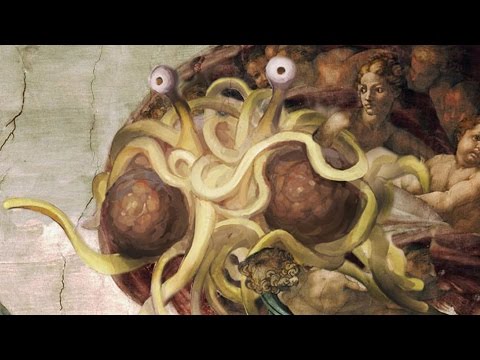 480x360 All Hail The Flying Spaghetti Monster - Flying Spaghetti Monster Painting