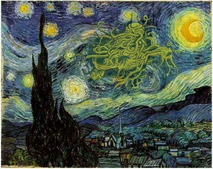 736x586 The Flying Spaghetti Monster Fsm Flying Spaghetti - Flying Spaghetti Monster Painting